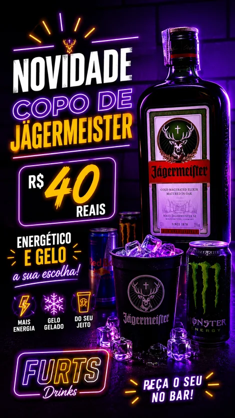 Copo de Jägermeister · R$ 40,00